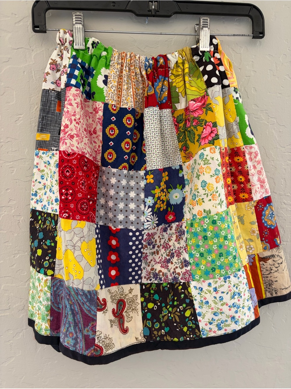 Patchwork Floral Multicolor A-Line Skirt